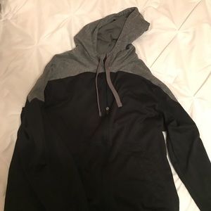 Black and Grey Zip Up Hoodie size L